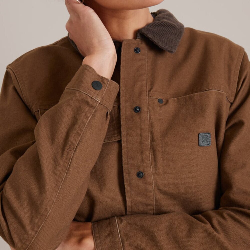 New Womens sz M Roark Open Roads Canvas Jacket outdoors fashion button up - Picture 2 of 7